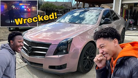 HIT BY DRUNK DRIVER....Wrecked His Newly Wrapped Cadillac Within 24 hours | Paradox Volcano Grey