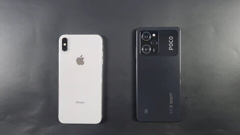 Poco X5 Pro 5g vs iphone xs max speed test