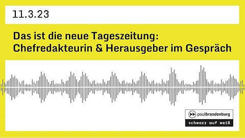 Das ist die neue Tageszeitung: Chefredakteurin und Herausgeber im Gespräch / schwarz auf weiß