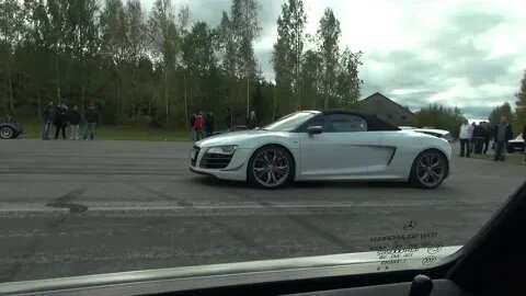 Mercedes SLS AMG vs Mercedes CLK63 AMG Black Series Kompressor by LarsK vs Audi R8 GT Spider