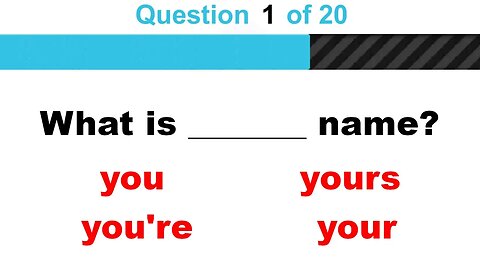 English Grammar Quiz #3 (Native speaker's voice)