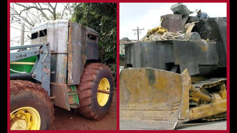 After Dutch Farmers Are Shot At By Police, They Construct A Wardozer & Killdozer!