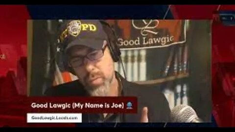 Joe of Good Lawgic SUNDAY 8 pm (reschedule) that is April 2