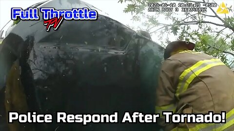 Officer Checks On Citizens After Tornado!