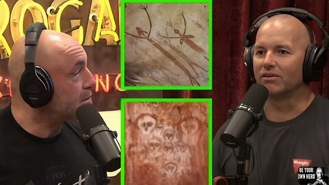 Joe Rogan Looks At Some Of The Oldest Rock Art Paintings In The World Of Aliens, Bigfoot & Dinosaurs