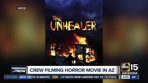 Crew filming horror movie in Arizona