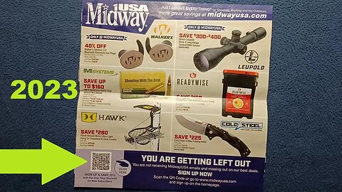 CATALOG REVIEW: MidwayUSA QR Code / November Cybersale Flyer (arrived October 2023)