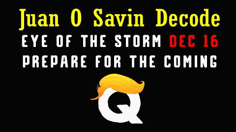 Juan O Savin "EYE OF THE STORM" 12.16.23 - Prepare for The Coming