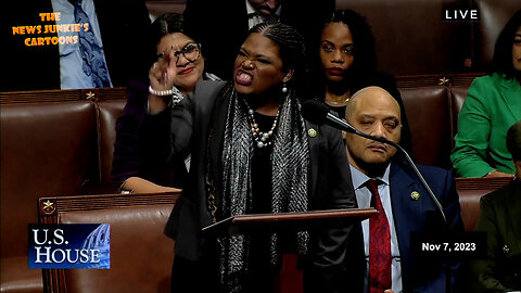 Democrat Bush meltdown in the House defending Rashida Tlaib and her call for genocide against Israel.