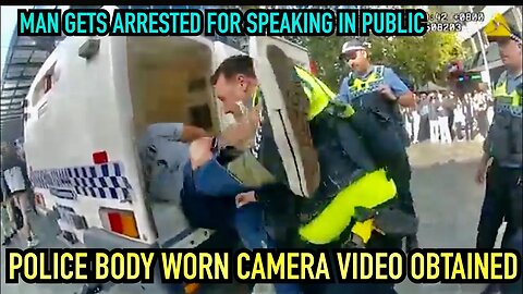 Police Body Camera Video of man who was arrested for speaking in Public with a megaphone