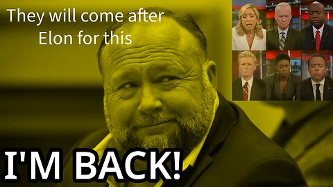 Alex Jones - He's back! Media Meltdown in Full Swing!