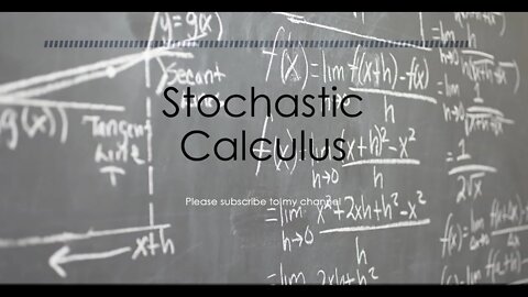 stochastic calculus: Wiener process and Brownian motion