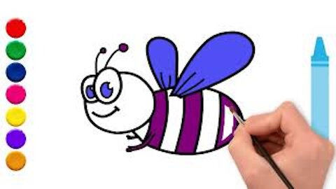 Como Desenhar Uma Abelhinha || Drawing a Bee