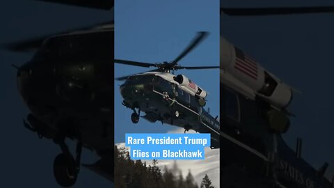 Rare Video President Trump Flies Aboard A BlackHawk Helicopter #shorts #presidenttrump #marineone