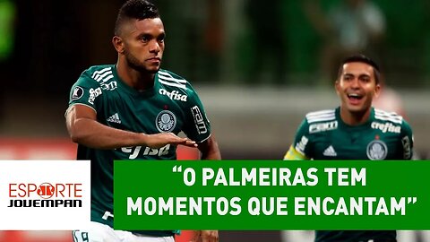 "O Palmeiras tem momentos que encantam", exalta comentarista