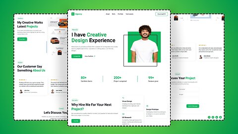 💼 Responsive Portfolio Website Design || HTML, CSS & JS