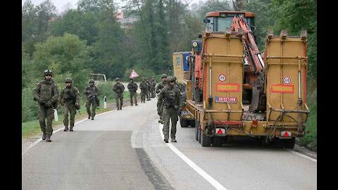 NATO Troops Patrol Kosovo-Serbia Border After Truck Blockade