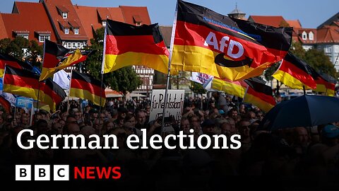 German far right heading for vote win in east, exit poll projects | BBC News