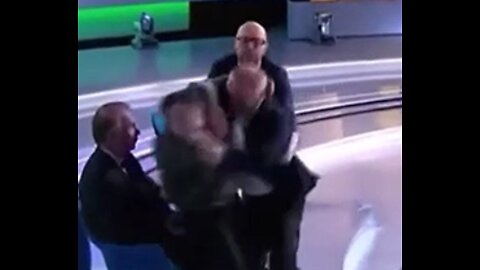 BRAWL Breaks Out - Ukrainian TV - Journalist ATTACKS Pro-Russian Politician - puts him in a HEADLOCK