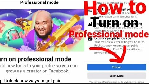 How to turn on professional mode in facebook🥰 #fb_professional_mode #turn_on_professional_mode