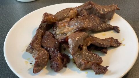 Beef Ribeye Stir Fry - Colouring the Beef in the Wok 3/3