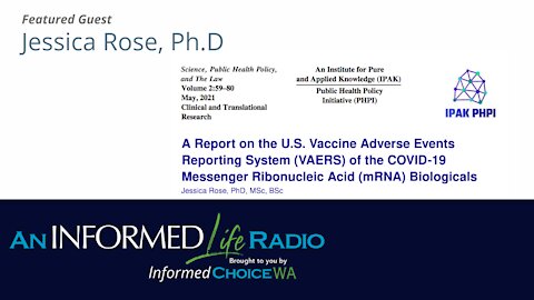 Jessica Rose, PhD, author of VAERS study on mRNA Shots