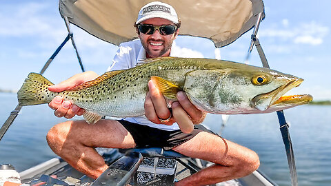 Mini Pontoon Boat Fishing in SALTWATER | Pond Prowler 10