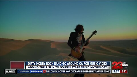 Dirty Honey rock band go around California for music video, adding their spin to Golden State music mythology