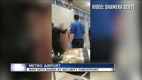 Naked man tries passing through TSA checkpoint at Detroit Metro Airport