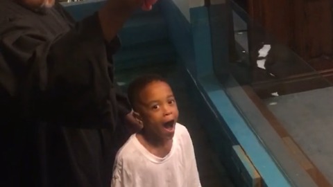 This Kid Is REALLY Excited About Getting Baptized