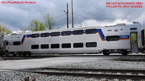 Norfolk Southern 12Z with MARC Car Taylor Pa. May 14 2022 #NS12Z #MARC #TaylorYard #RailfanRobMosley