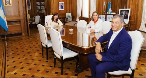 Rafael Correa visitó a la vicepresidenta de Argentina Cristina Kirchner