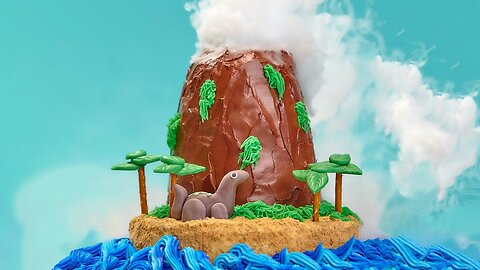 HOW TO MAKE A VOLCANO CAKE