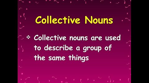 Individual and Collective Nouns in English #1