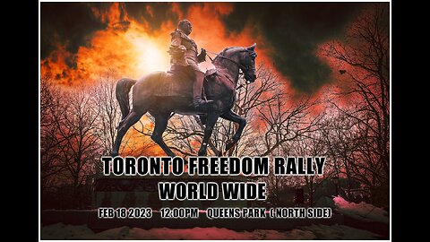 "Freedom Convoy 2022" Anniversary, Feb 18 2023 Queens Park Toronto Ontario Canada