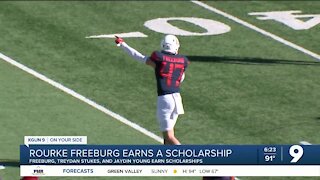 Rourke Freeburg earns a football scholarship