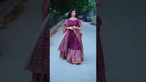 ♥️ PRESENTING NEW DESIGNER PRINTED ANARKALI GOWN ♥️♥️ GOOD QUALITY PRINTED TAFFETA SILK OUTFIT