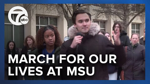 David Hogg speaks at March For Our Lives event at Michigan State