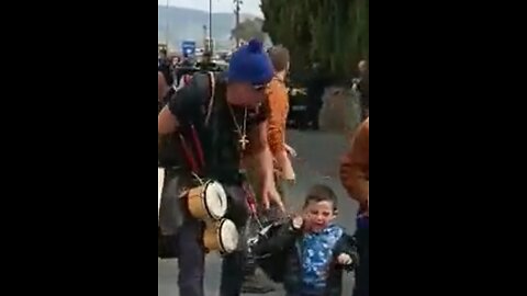 March 2023: France Retirement-age-protests - Police is using teargas against families