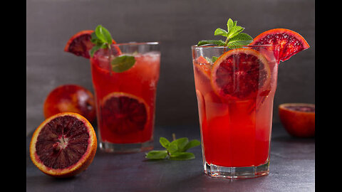 Roasted Fig and Rosemary Blood Orange Lemonade