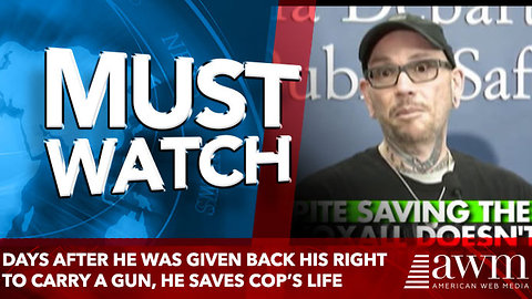 Days After He Was Given Back His Right To Carry A Gun, He Puts It To Action. Saves A Cop’s Life