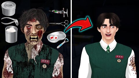 ASMR treatment turns the zombie infected student into a handsome boy