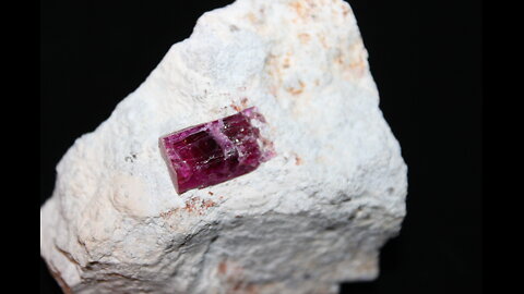 Rare RED BERYL crystal in Rhyolite from the Wah Wah Mtns, Utah