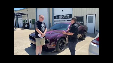 Tulsa Auto Wraps | White Glove Auto | Dodge Challenger Hellcat