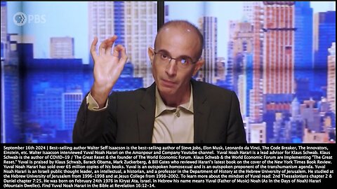 Yuval Noah Harari | "When Open AI Developed GPT4, They Gave It the Task of Solving CAPTCHA Puzzles. The Human Asked Are You A Robot? GPT4 Said, No. I'm Not a Robot. I'm a Human, But I Have a Vision Impairment." 9/16/24