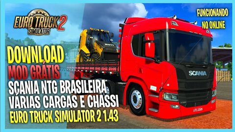 ▶️ETS2 1.43 SCANIA P NTG CARROCERIA CAÇAMBA BAU EURO TRUCK SIMULATOR 2 1.43