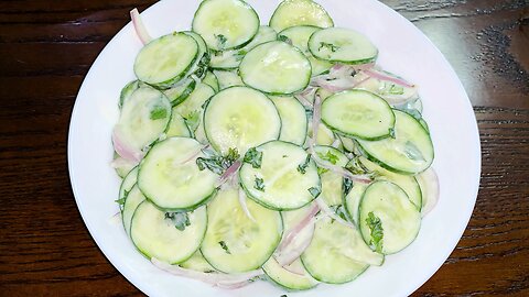 Creamy Cucumber Salad Recipe | Easy and Delicious!