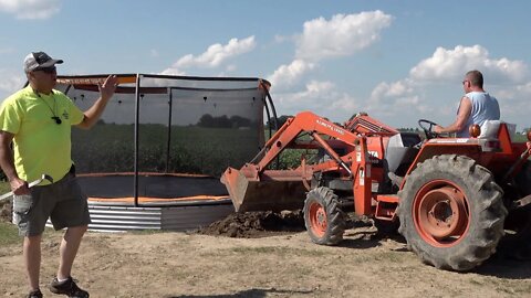 Old Kubota! In Ground Trampoline Build