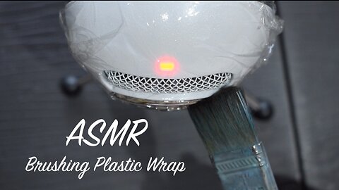 ASMR Plastic Wrap on Mic | Brushing Cling Film Covered Mic | (No Talking)