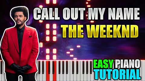 Call Out My Name - The Weeknd | Easy Piano tutorial